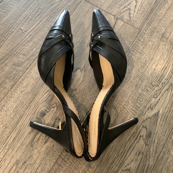 Johnston & Murphy Black Leather Slingback Heel Sz 9.5 - Picture 10 of 10